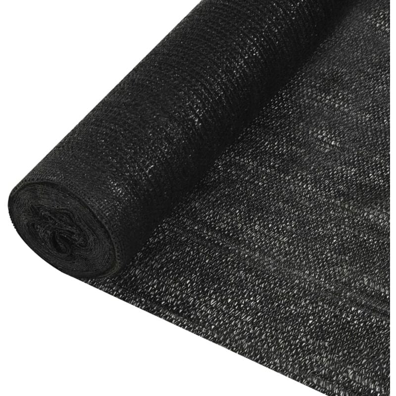 

vidaXL Red de privacidad HDPE negro 1x25 m 150 g/m² - Negro