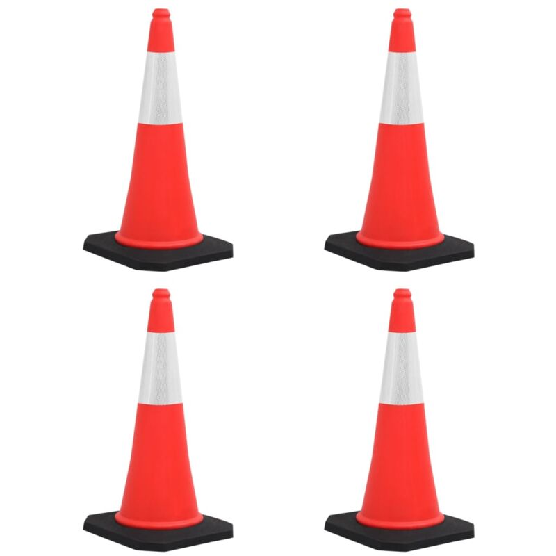 Vidaxl - Reflective Traffic Cones with Heavy Bases 4 pcs 75 cm