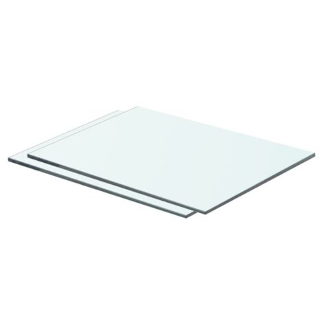 vidaXL Regalbretter 2 Stück Transparentes Glas 40 x 25 cm