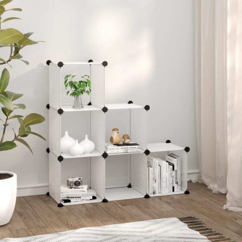Regalsystem Mit 6 Würfeln Transparent Pp Vidaxl