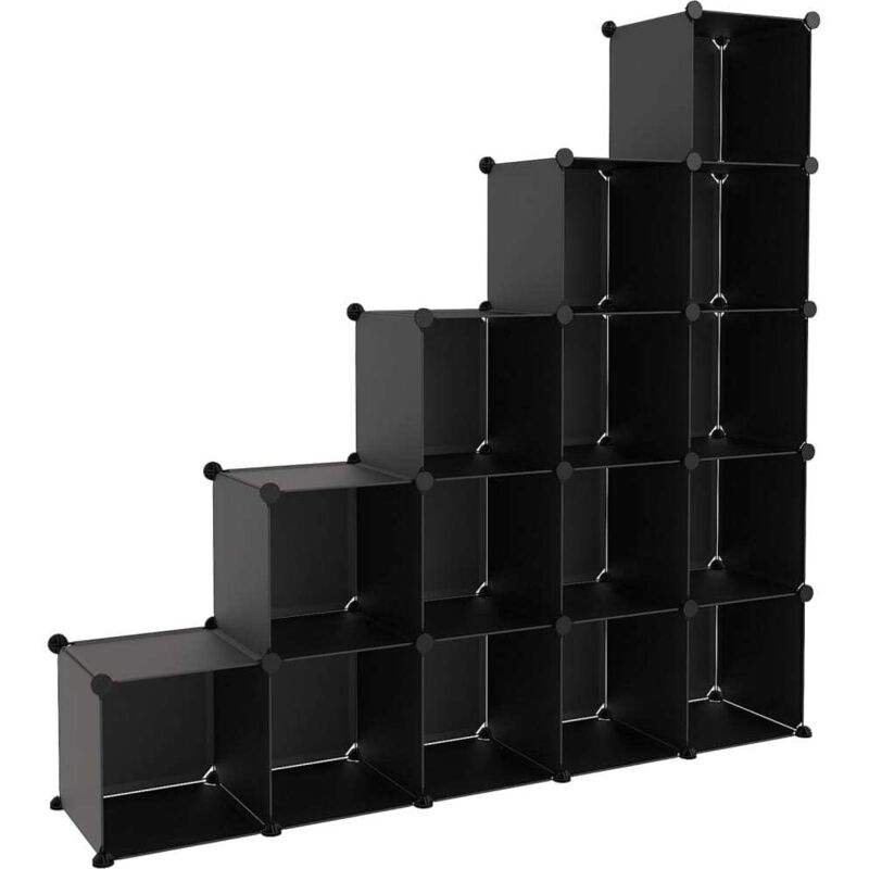 Vidaxl - Regalsystem Mit 15 Würfeln Schwarz Pp