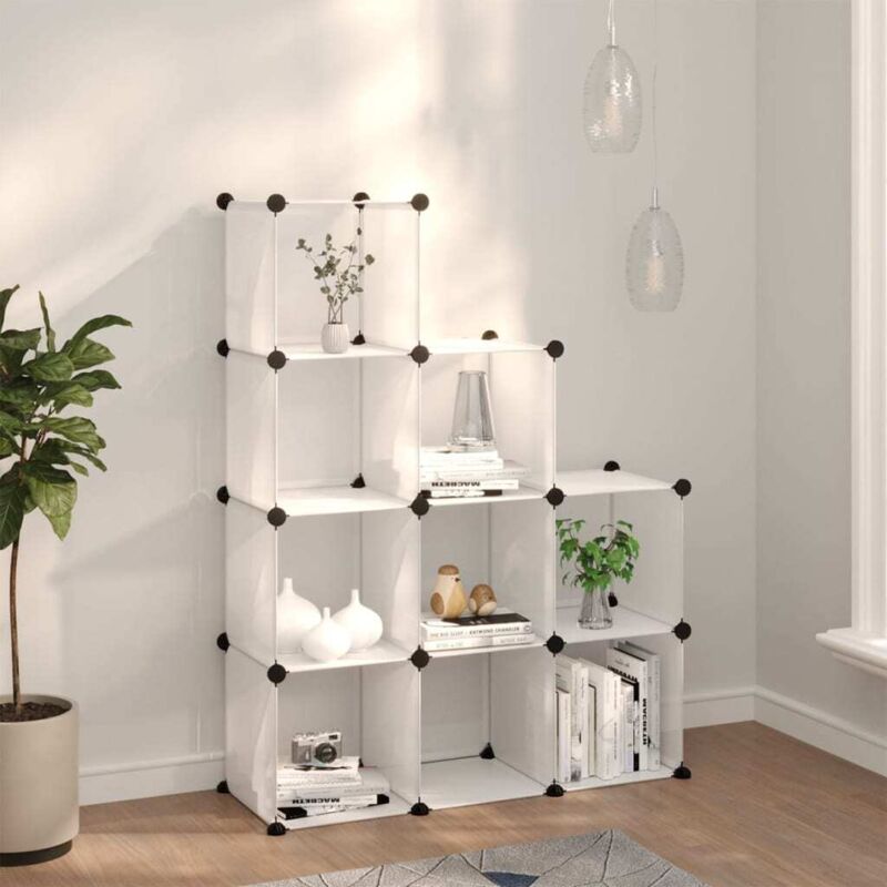 Regalsystem Mit 9 Würfeln Transparent Pp Vidaxl