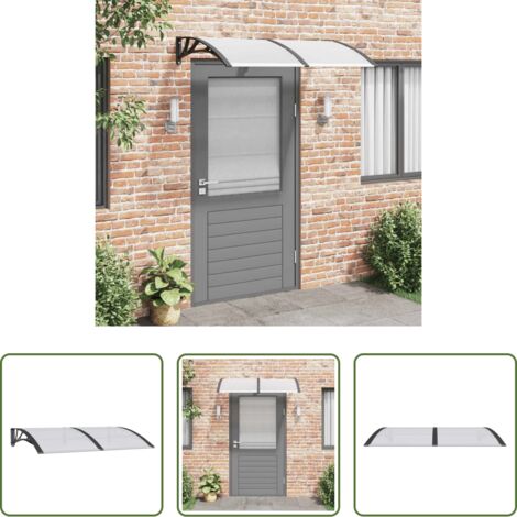 vidaXL Regenschutz - Türvordach Schwarz 150x100 cm Polycarbonat