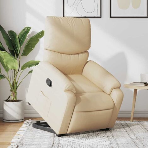 vidaXL Relaxsessel Creme Stoff