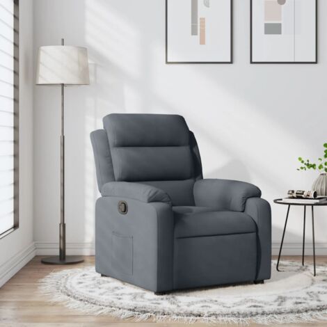 vidaXL Relaxsessel Dunkelgrau Samt