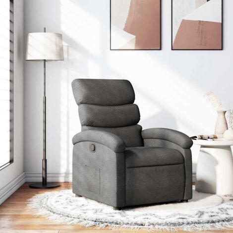 vidaXL Relaxsessel Dunkelgrau Stoff
