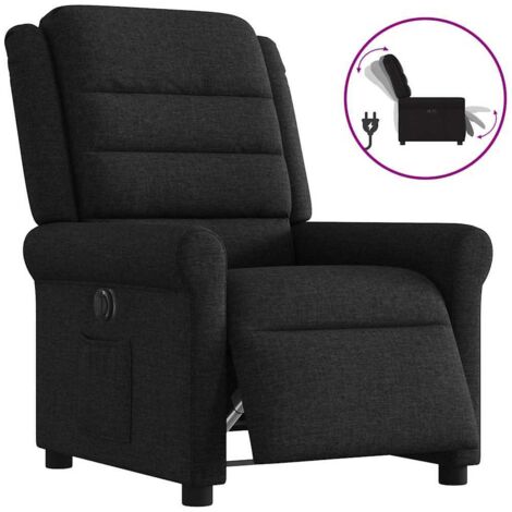 vidaXL Relaxsessel Elektrisch Schwarz Stoff