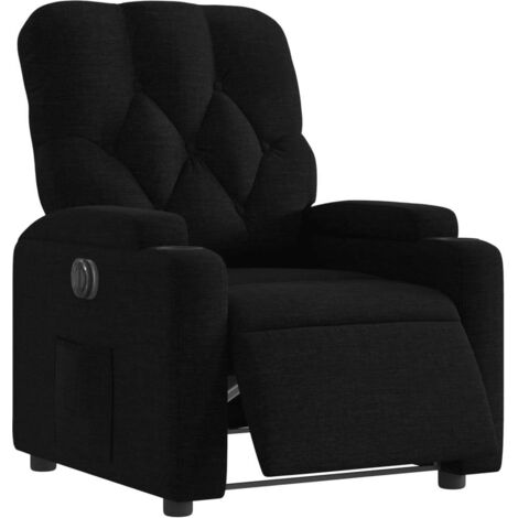 vidaXL Relaxsessel Elektrisch Schwarz Stoff