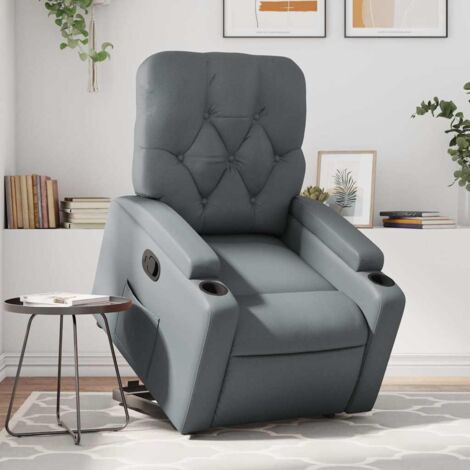 vidaXL Relaxsessel Grau Kunstleder