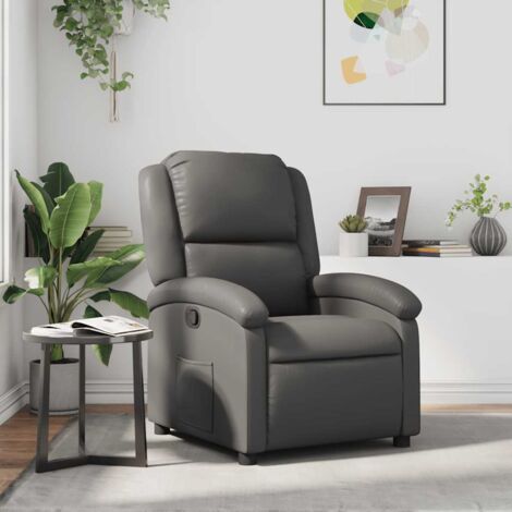vidaXL Relaxsessel Grau Kunstleder