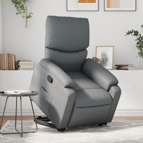 vidaXL Relaxsessel Grau Kunstleder