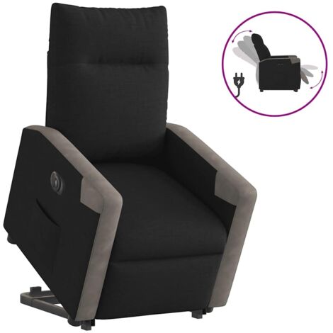 vidaXL Relaxsessel mit Aufstehhilfe Elektrisch Schwarz Stoff