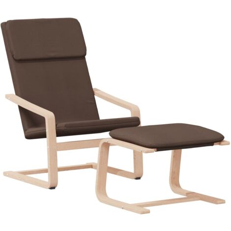 vidaXL Relaxsessel mit Fußablage Dunkelbraun Stoff