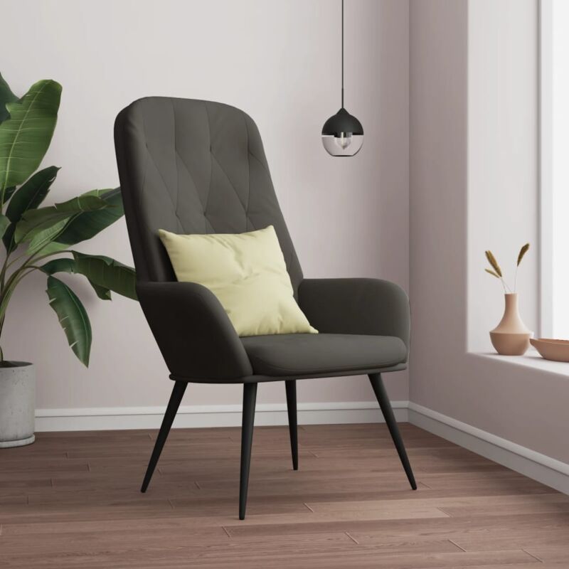 Relaxsessel Dunkelgrau Samt - Vidaxl