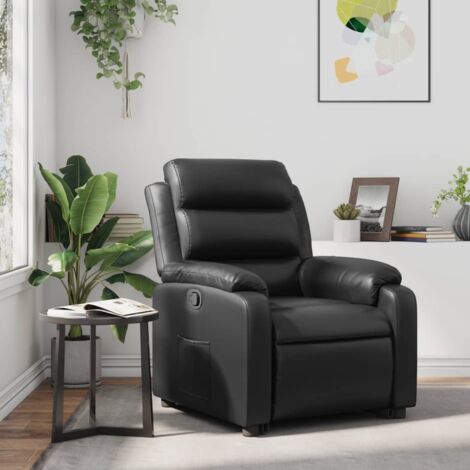 vidaXL Relaxsessel Schwarz Kunstleder