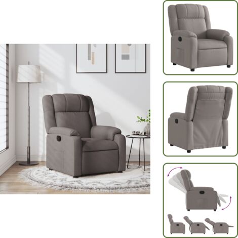 vidaXL Relaxsessel Taupe Stoff