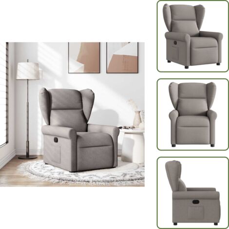 vidaXL Relaxsessel Taupe Stoff