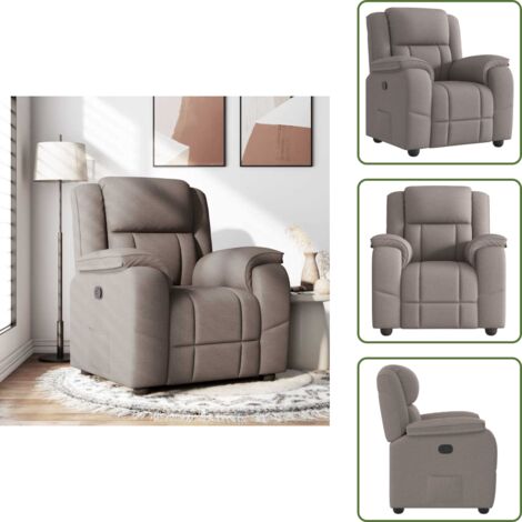 vidaXL Relaxsessel Taupe Stoff
