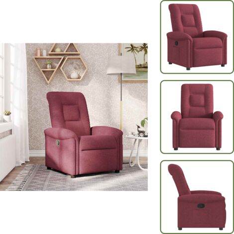 vidaXL Relaxsessel Weinrot Stoff