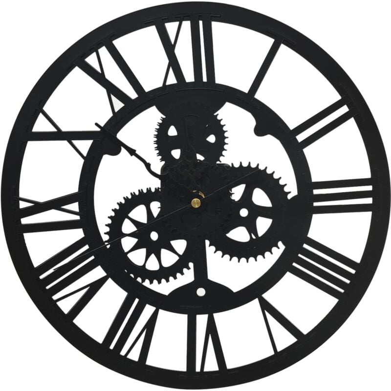 

vidaXL Reloj de pared acrílico negro 30 cm - Negro