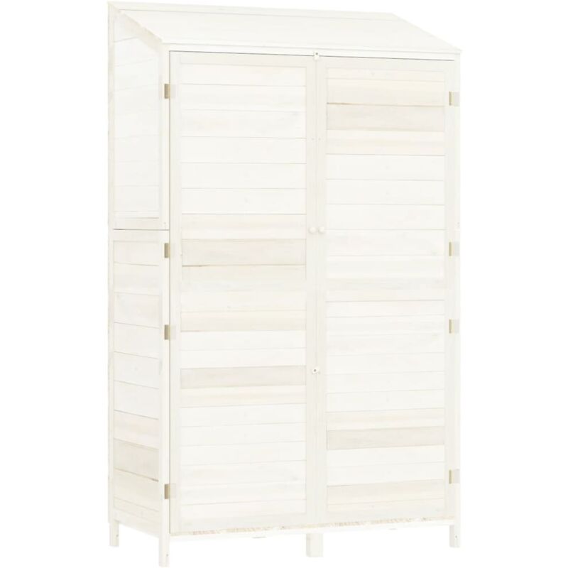 Vidaxl - Remise de jardin Blanc 102x52x174,5 cm Bois de sapin solide
