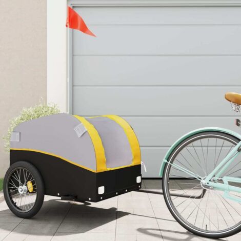 Vidaxl – Remorque de vélo 45 kg – Dimensions 126 x 63 x 63 cm – Drapeau de sécurité – Barre d'attelage pour connexion rapide - vidaXL238522
