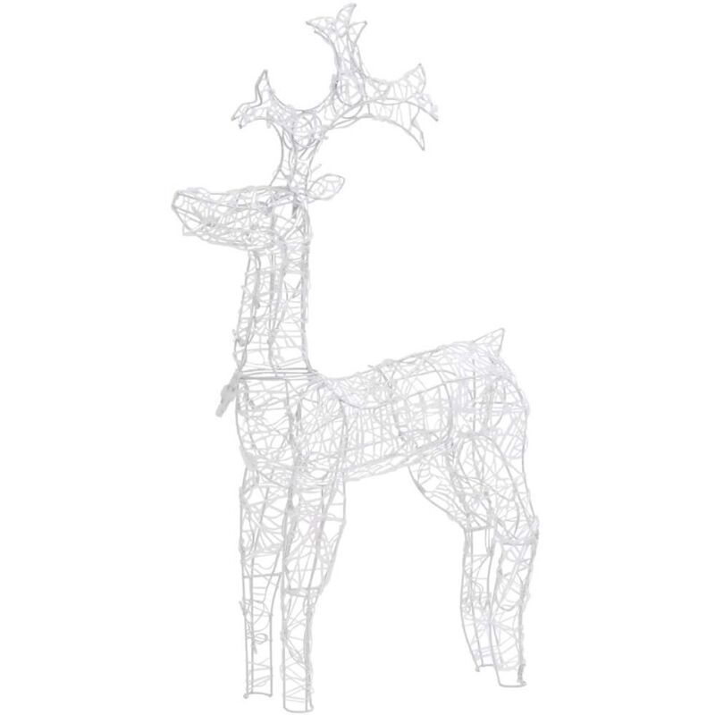 

vidaXL Reno decorativo navideño 90 LED 60x16x100 cm acrílico - Marrón