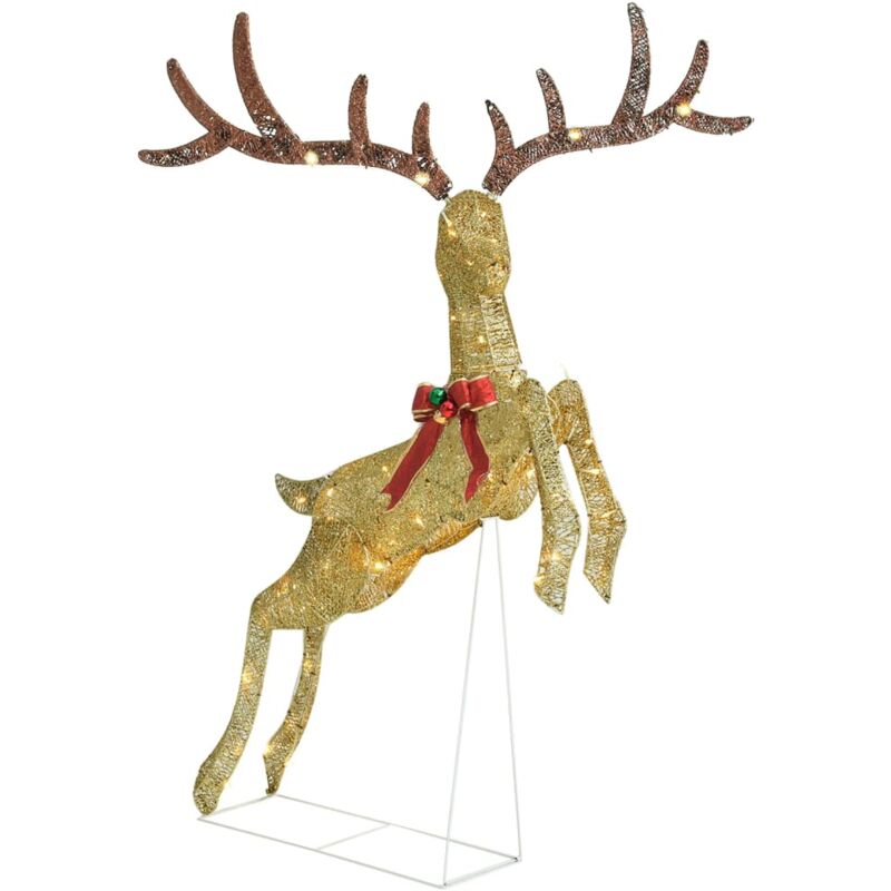 

Vidaxl - Reno volador decorativo navideño 120 LED blanco cálido dorado - Oro