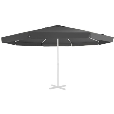 vidaXL Replacement Fabric for Outdoor Parasol Anthracite 515 cm