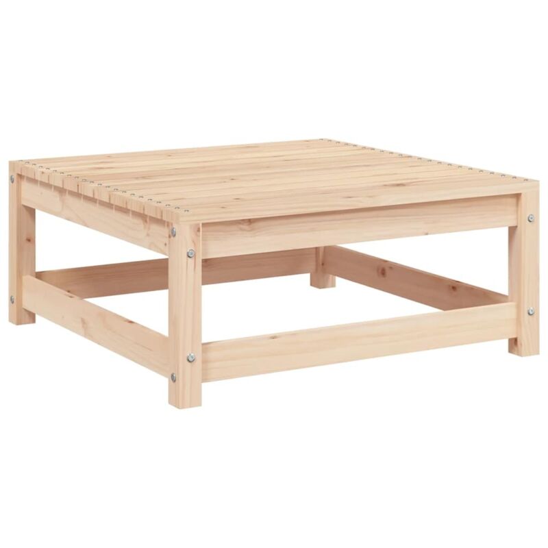

vidaXL Reposapiés de jardín madera maciza de pino 70x70x30 cm - Marrón