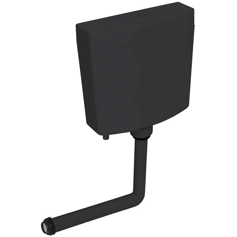 Vidaxl - Réservoir de toilette avec entrée d'eau inférieure 3/6 l Noir