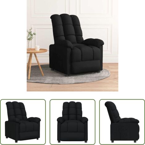 vidaXL Respaldo ajustable -  Sillón reclinable de tela negro