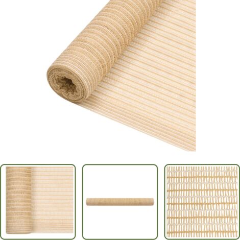vidaXL Rete da balcone -  Rete per Privacy Beige 1,2x10 m in HDPE 75 g/m²