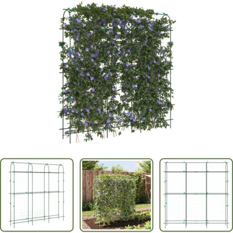 vidaXL Rete per piante -  Traliccio Giardino per Rampicanti Telaio U 181x31x182,5 Acciaio