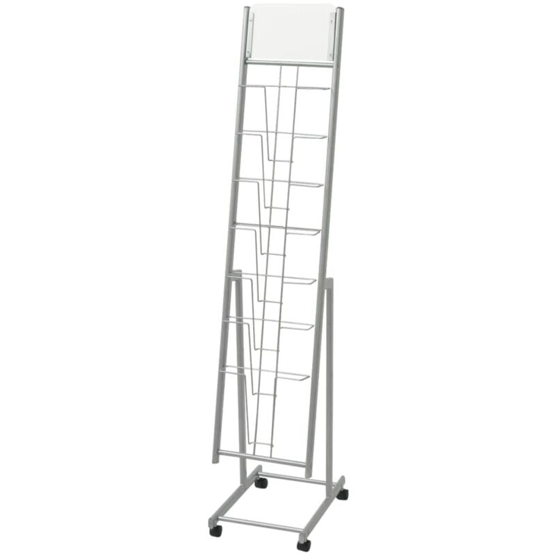

vidaXL Revistero 38x27x139 cm plateado A4 - Plateado