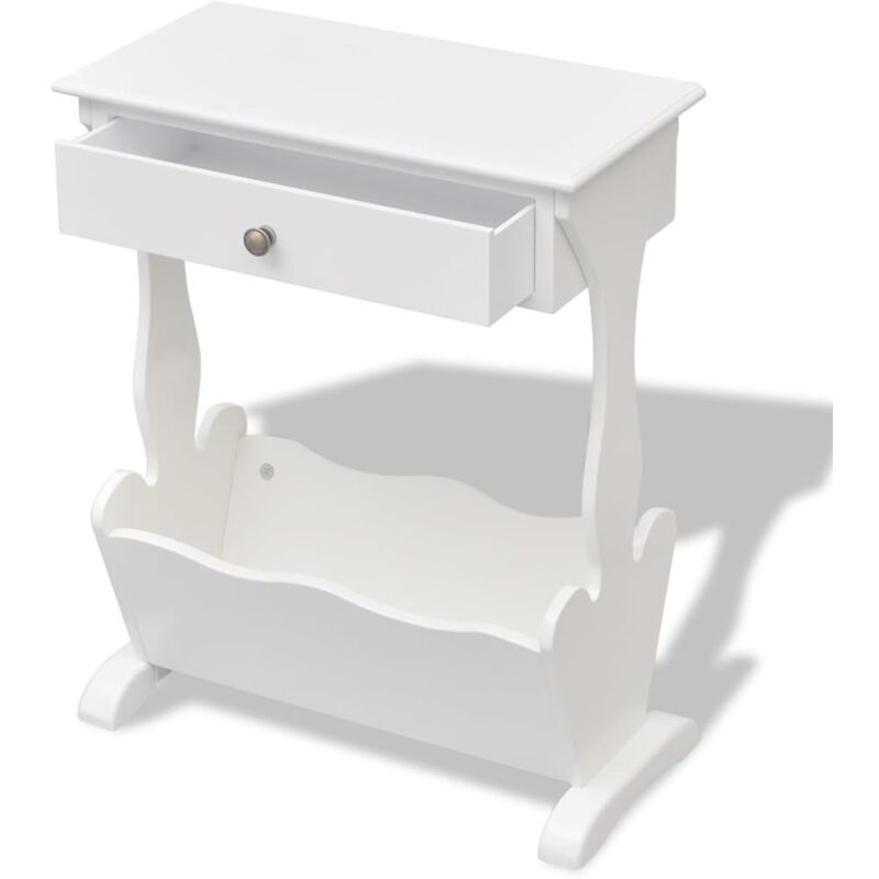 

vidaXL Revistero Melrose blanco - Blanco