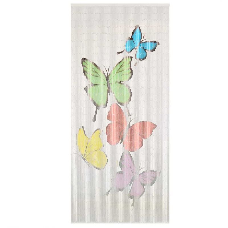 Rideau de porte contre insectes Bambou 90 x 200 cm