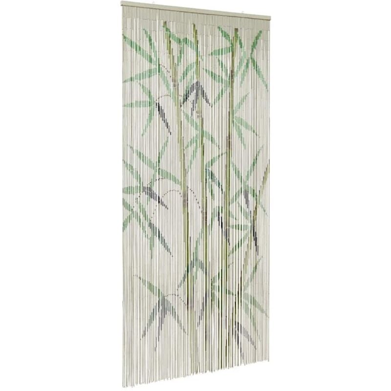 Vidaxl - Rideau anti-insectes imprimé en bambou 90 x 220 cm