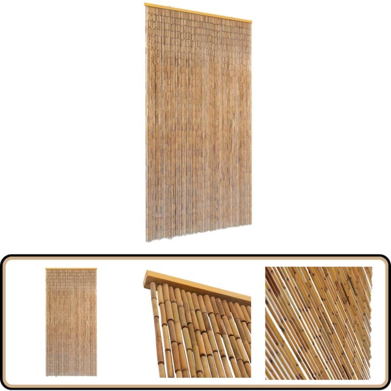 vidaXL Rideau de porte contre insectes Bambou 100 x 220 cm