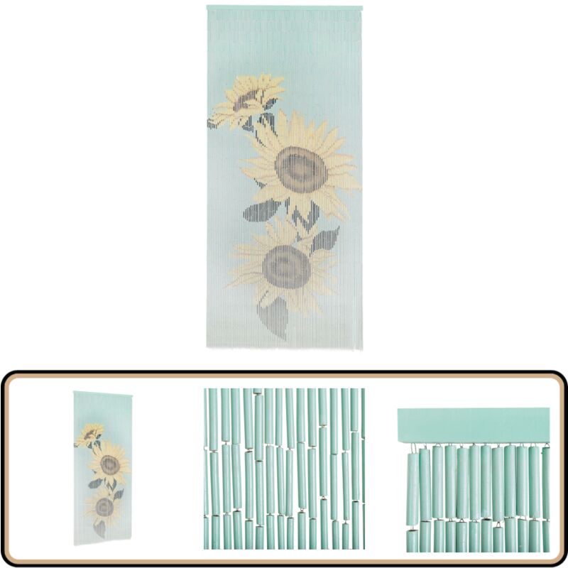 Vidaxl - Rideau de porte contre insectes Bambou 90 x 200 cm