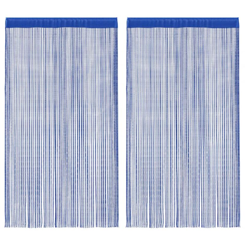 Rideau en fils 2 pcs 140 x 250 cm Bleu