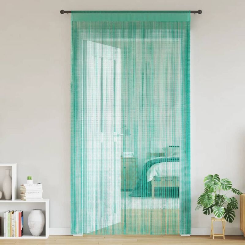 Rideau en fils 2 pcs 140 x 250 cm turquoise - Vidaxl