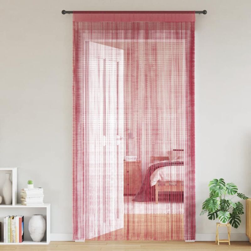 Rideau en fils 2 pcs 140 x 250 cm rose Vidaxl