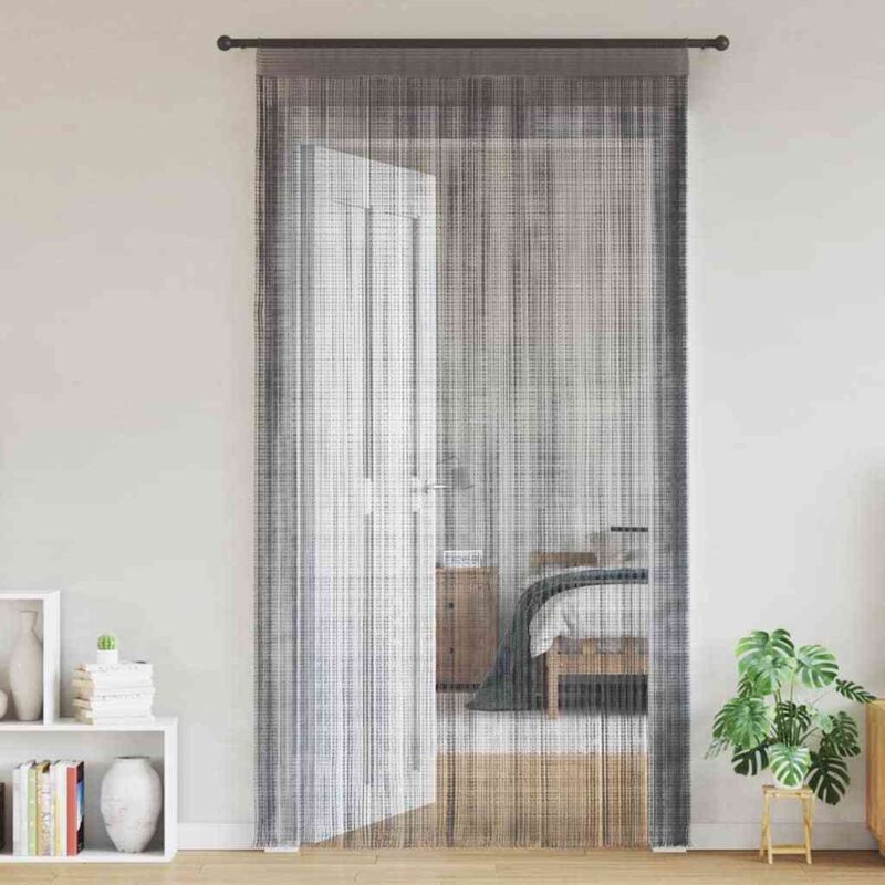 vidaXL Rideau en fils 2 pcs 140 x 250 cm anthracite