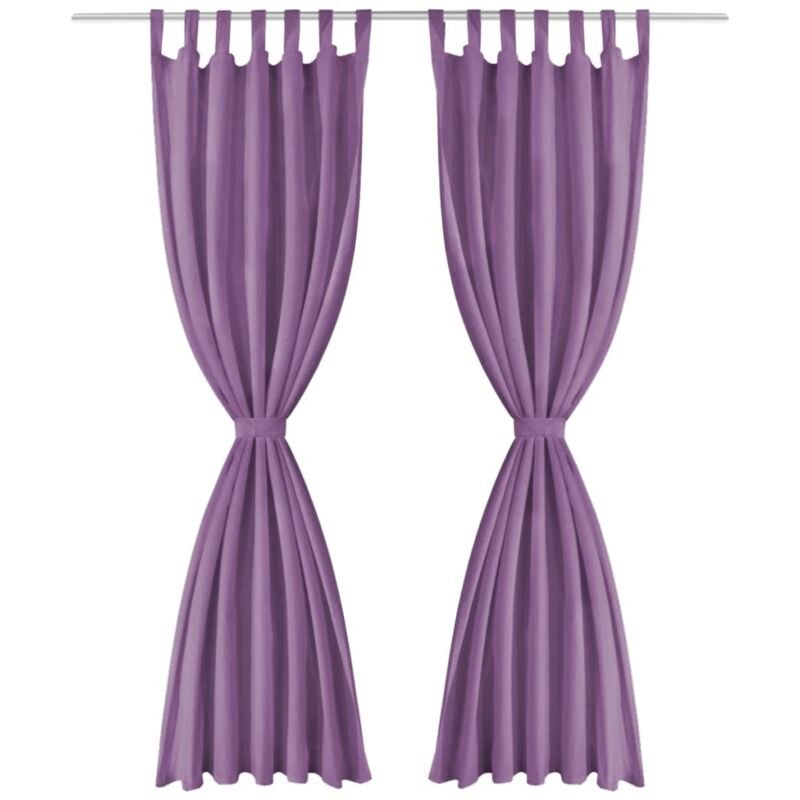 Vidaxl - Rideau occultant avec boucles 2 pcs 140 x 175 cm Lilas