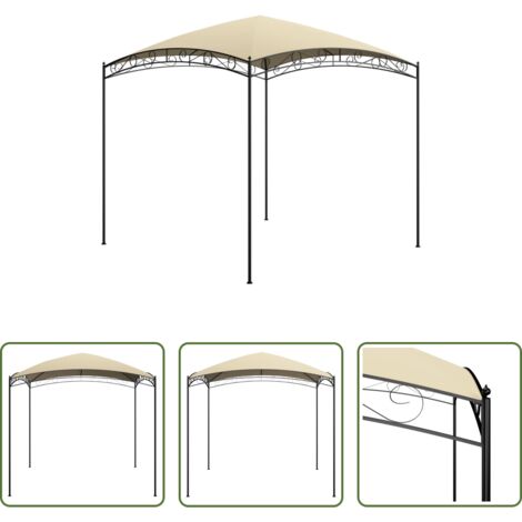 vidaXL Riparo all'aperto -  Gazebo 3x3x2,65 m Crema 180 g/m²