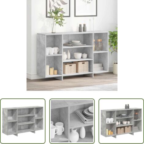 vidaXL Ripiani -  Credenza Grigio Cemento 120x30x75 cm in Truciolato