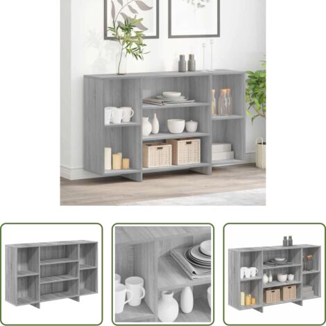 vidaXL Ripiani -  Credenza Grigio Sonoma 120x30x75 cm in Truciolato