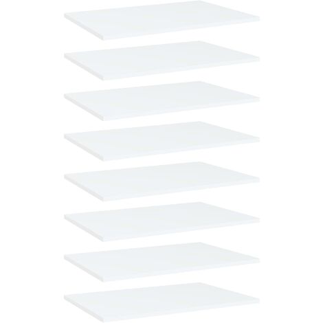 vidaXL Ripiani per Libreria 8pz Bianchi 60x40x1,5 cm Legno Multistrato