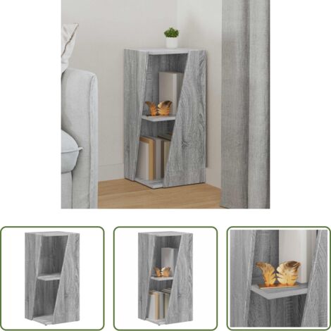 vidaXL Ripiano in legno -  Mensola laterale Grigio Sonoma 33 x 32 x 70,5 cm